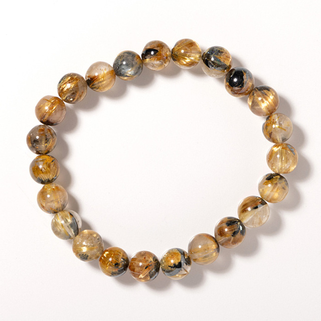 ブレスレット 太陽ルチルクォーツ 8.5mm 23玉 No.147 | 神棚・神具の