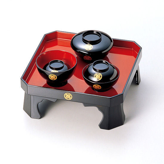 仏具 6.5 膳椀 朱/黒内朱 木製 漆塗り 12-15707/15708 漆器の井助