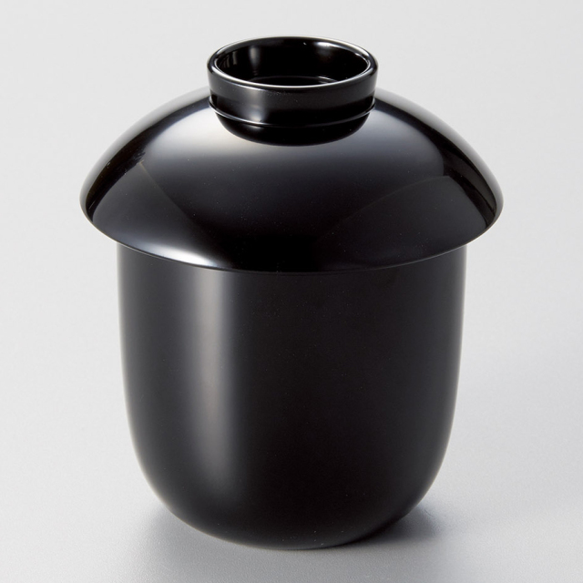 吸物椀 かぶせ小吸椀 黒 木製 漆塗り 12-00703 漆器の井助