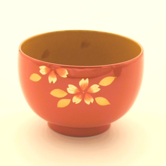 夫婦椀 桜 福寿汁椀 ピンク・モスグリーン 2客セット 漆塗り 漆器の井助