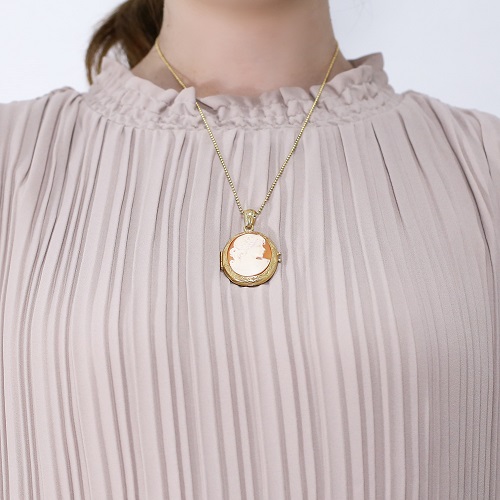 送料無料】【イタリア製】ITALY カメオ/CAMEO/シェルカメオ Pendant