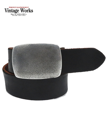 Vintage Works ヴィンテージワークス CHASIN|厚銀メッキ真鍮バックル|7