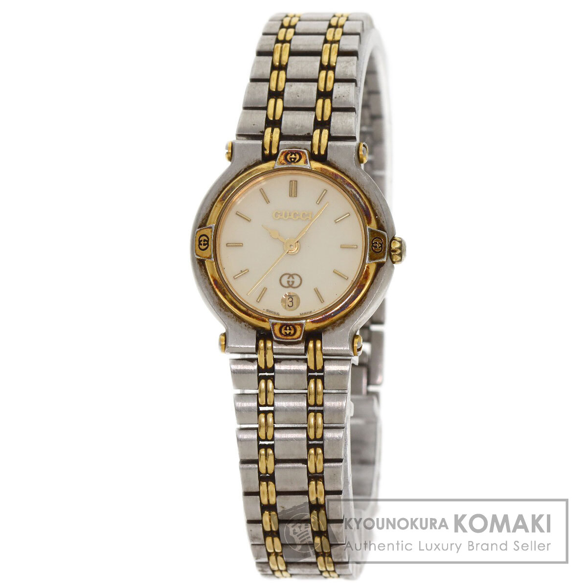 GUCCI グッチ 9000L 腕時計 ステンレススチール/SSxGP レディース