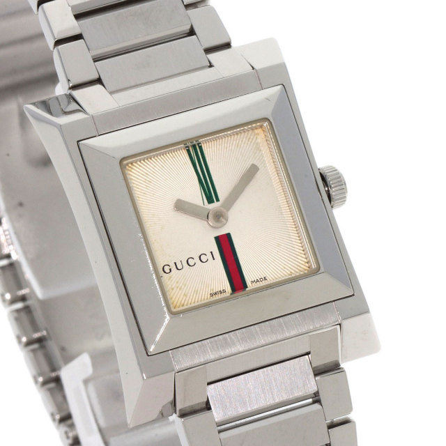 美品⭐️GUCCI 111L スチール 腕時計 クォーツ スクエア 稼動品 【公式