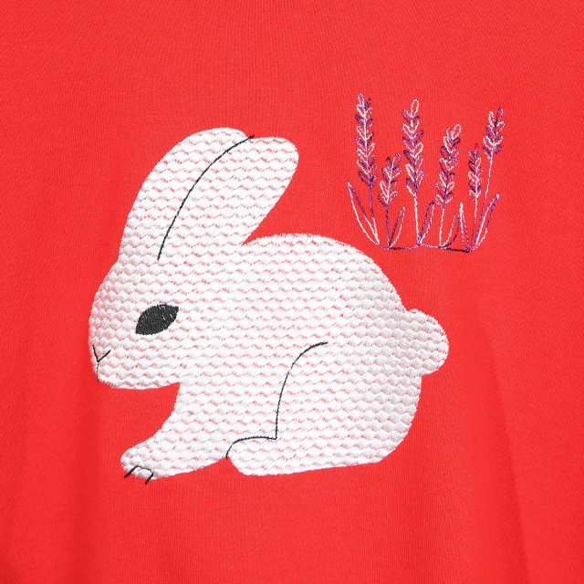 KY87-1066／トレーナー／ウサギ(赤)