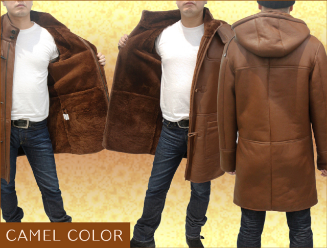 メンズ ダッフルコート ラム/ムートン・WFS ムートンコート 6517