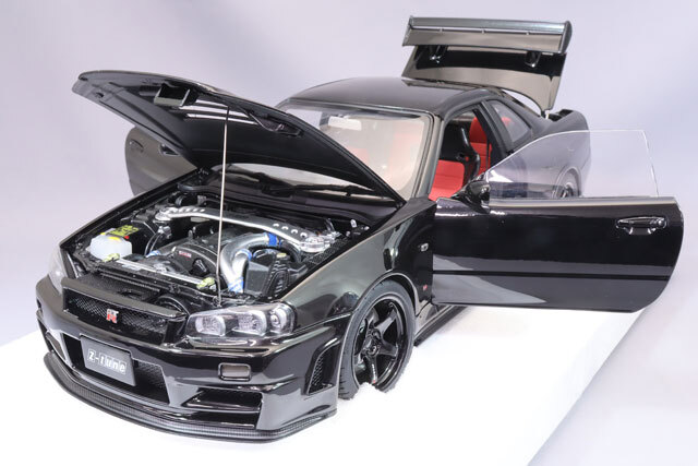 オートアート コンポジット 1/18 ニスモ R34 GT-R Z-tune ブラックパール