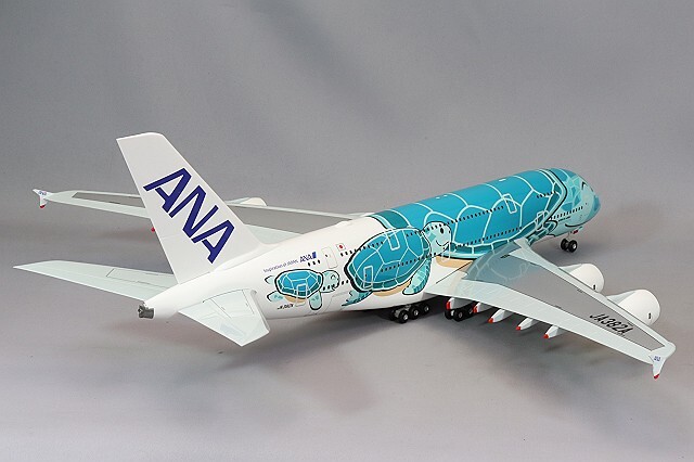 全日空商事 1/200 エアバス A380 ANA JA382A FLYING HONU エメラルド