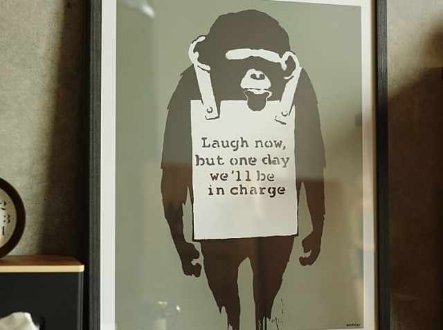 アートポスター Banksy (バンクシー) Laugh Now｜北欧・ヴィンテージ