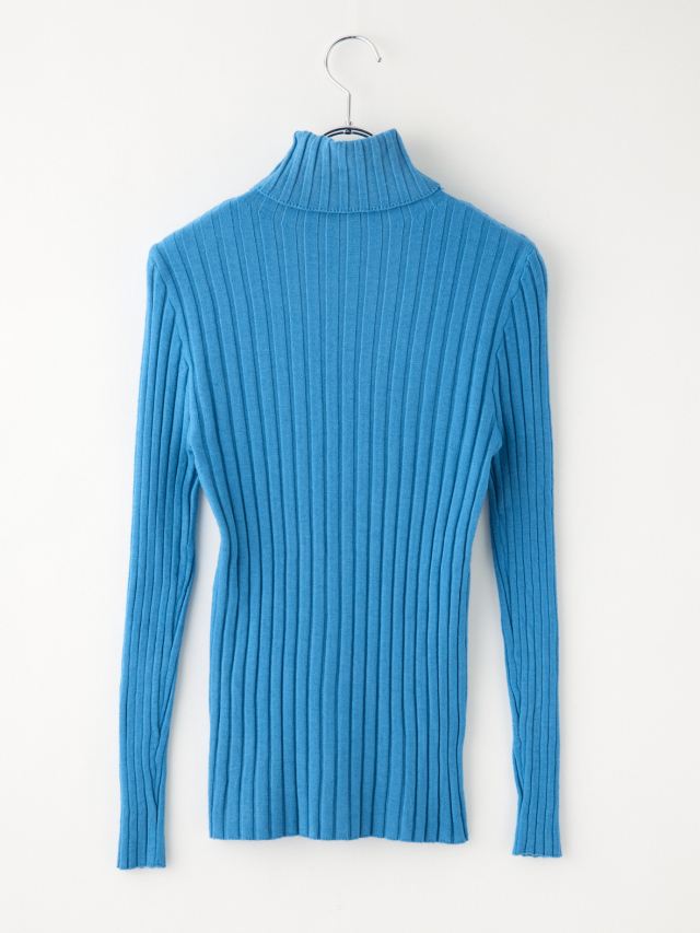 カラー太リブハイネックニット la primavera online store