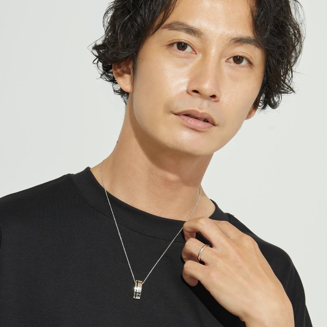 ネックレス メンズ シルバー925 sv925 銀 マリン クロス p3119-b