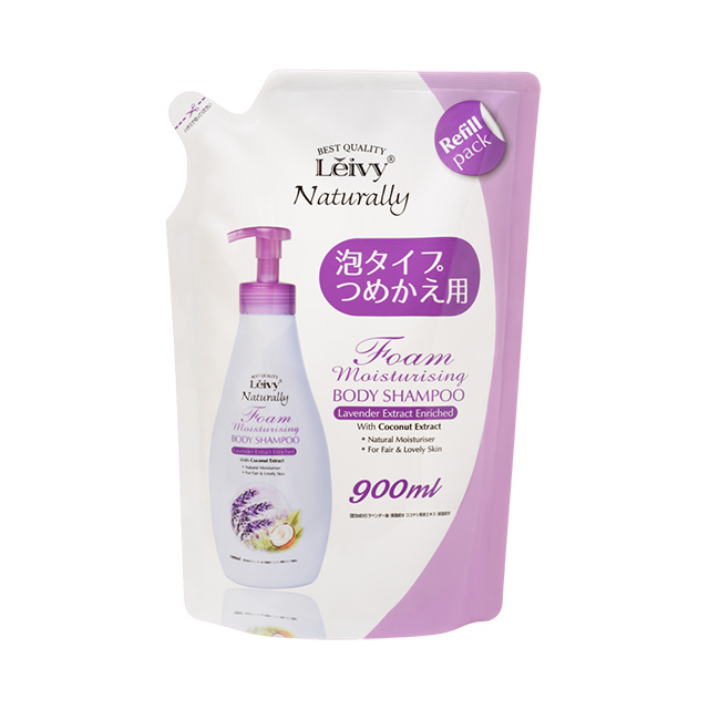 レイヴィーフォームボディシャンプーラベンダー詰替え用900ml｜Leivy