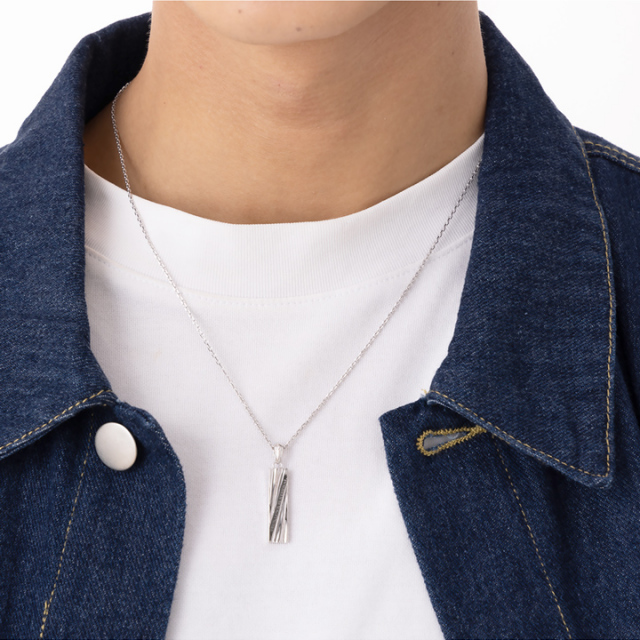 即日発送】シルバー ペアネックレス ペンダント プレートペンダント