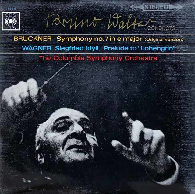 LP レコード ワルターのブルックナー/交響曲第7番ほか 英CBS 3445