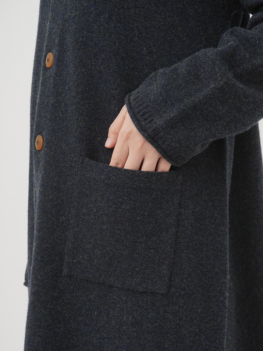 12Gラムウールボイル ロングカーディガン