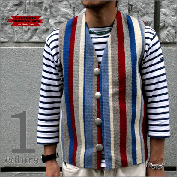 CENTINELA センチネラ チマヨベスト マルチストライプ