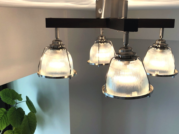 送料無料 DINER-CROSS（ダイナークロス）リモコン付き 4灯ガラス