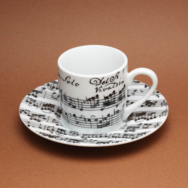 Vivaldi オーボエのためのソナタ Espresso Cup ＆ Saucer 《ホワイト