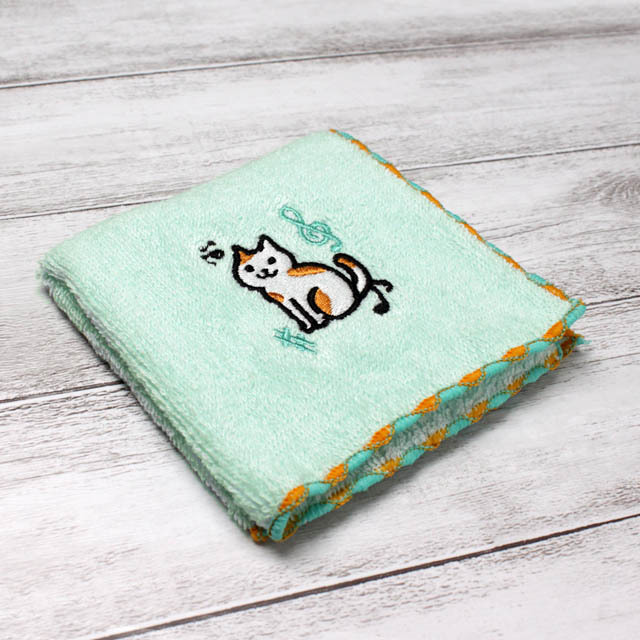 音楽風水タオルハンカチ 《 あお〜仕事運＆勉強運 》 312334 音楽雑貨