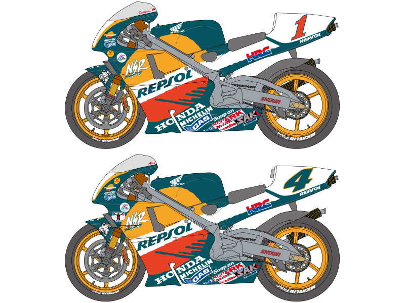 SHUNKO D518 1/12 Repsol NSR500 (NV0Y) 1998 Late ver. Decal set