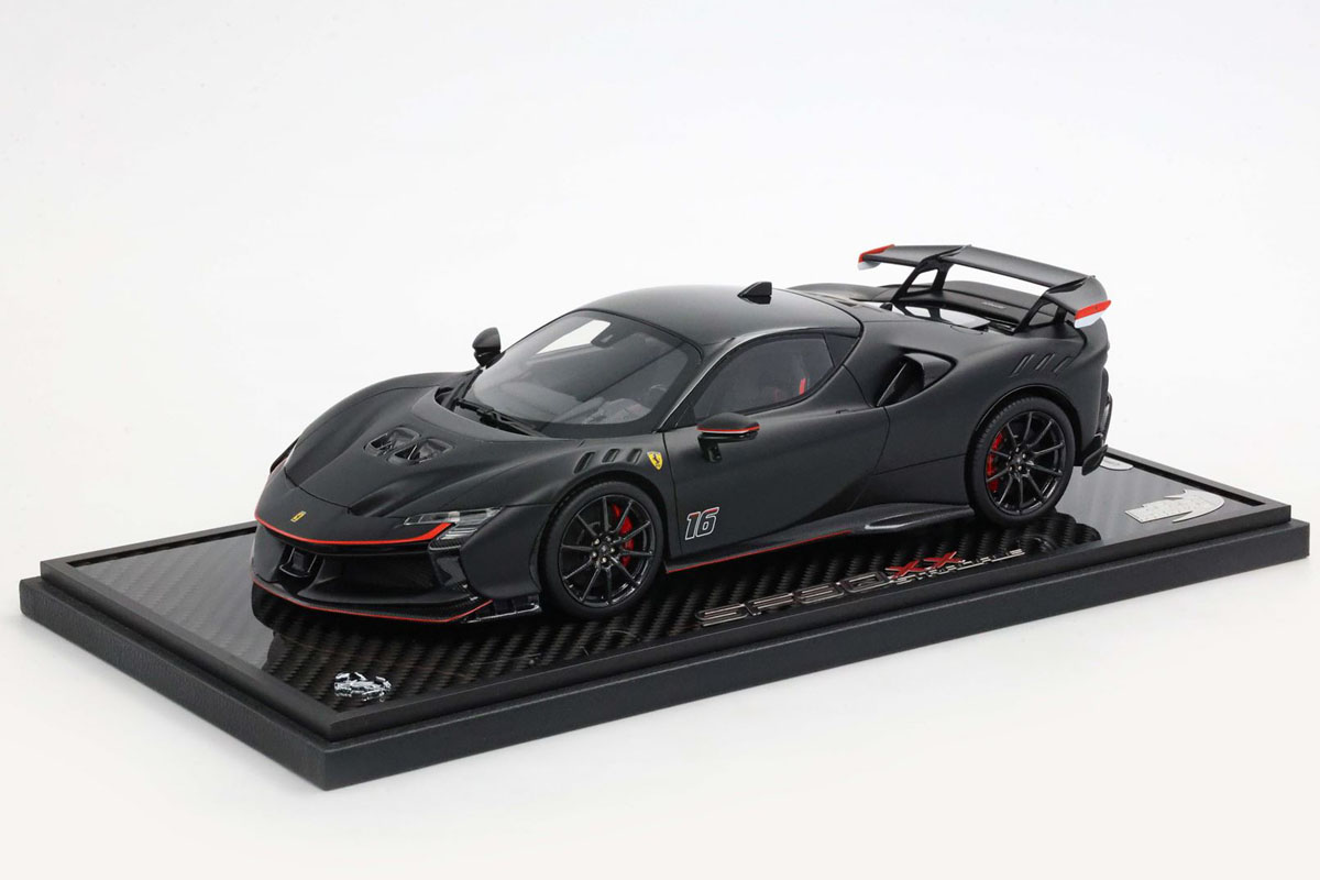 BBR P18237CLSTV 1/18 Ferrari SF90XX Stradale #16 Matt Black