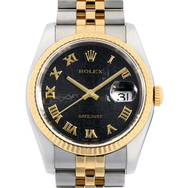 116233 ブラック彫りコンピューター/ローマ D番 ROLEX（ロレックス