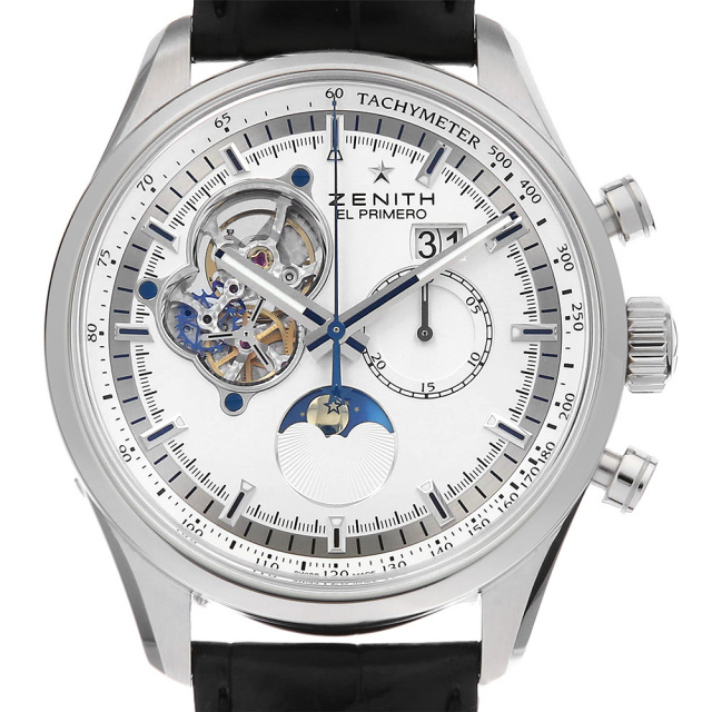 03.2160.4047/01.C713 シルバー ZENITH（ゼニス）エルプリメロ クロノ