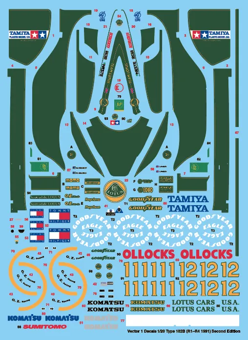 メーカー完売] Vector 1 Decals (ベクター ワン デカール) 1/20