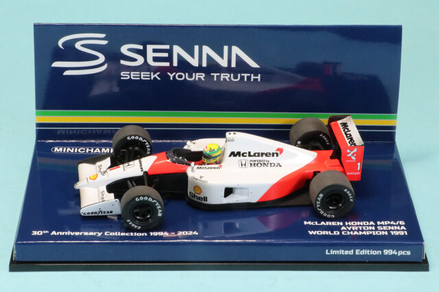 ミニチャンプス 1/43 マクラーレン ホンダ MP4/6 A.セナ 1991 ワールド