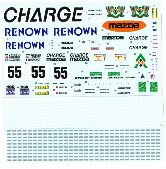ホビーデザイン デカール 1/24 マツダ 787B 