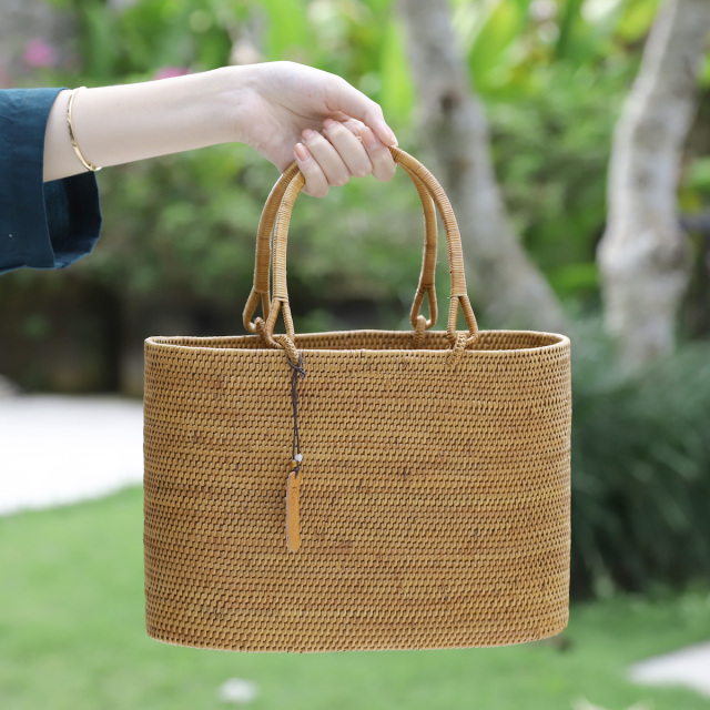 楕円バッグM巾着無し プレーン模様 (NAB692P) Rosily(ロージリー) バリ