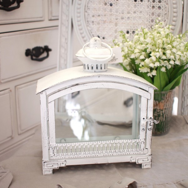 ガラスケース コレクションケース ホワイト ランタン スモール (1171