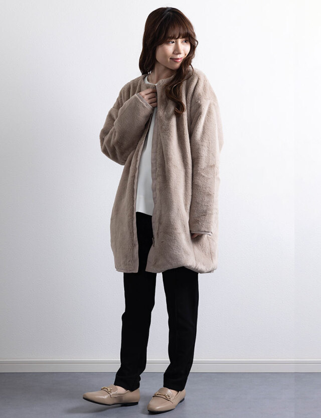 抱っこ・おんぶ対応！6wayリバーシブルファーママコート ダッカー付き