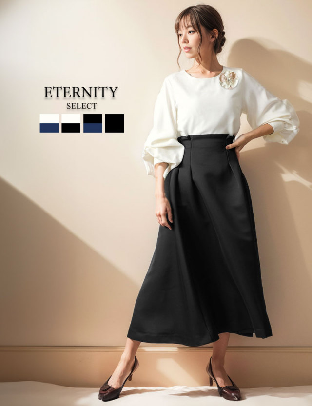 袖2WAYブラウス フレアスカート セット レディース/セットアップ