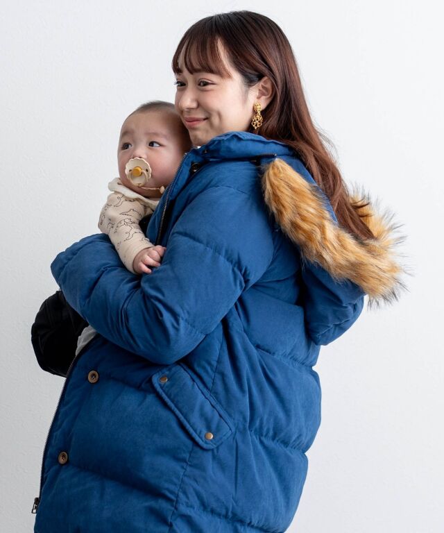 ファー付き モッズ風ダウン ママコート | スウィートマミー本店