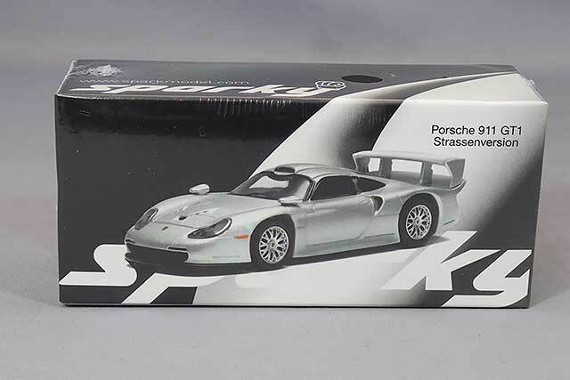 sparky x Tiny 1/64 ポルシェ 911 GT1 シュトラッセンVer. シルバー