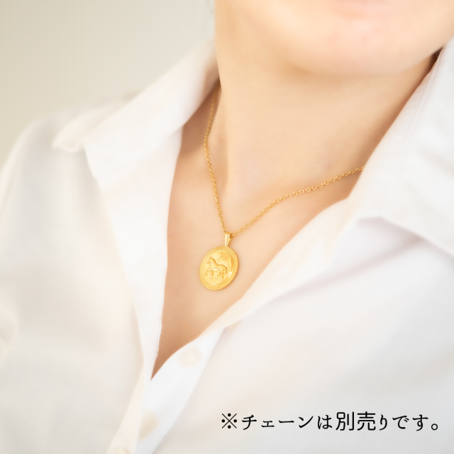 ネックレストップ K18イエローゴールド(JLージュエルー)(野生動物の