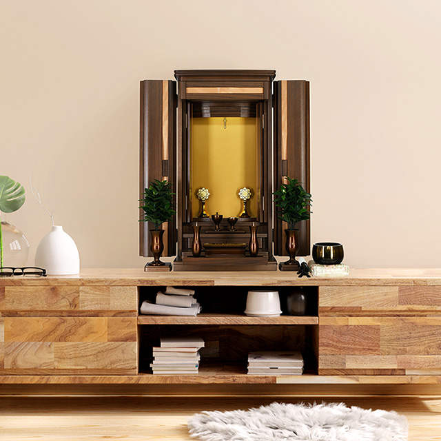 レガーロ 電動扉 ウォールナット 上置き/レガーメ | 創価学会仏壇