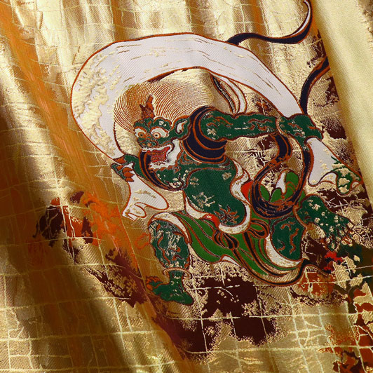 金襴生地通販 風神雷神柄の和風生地販売なら都香庵