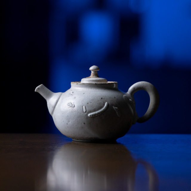 茶器 |【共箱付】白後手急須 (SOY-194) 作家「山田想」