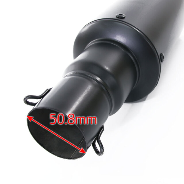 汎用 GPショートサイレンサー φ50.8 50.8mm 缶型 ブラック 艶消し 黒