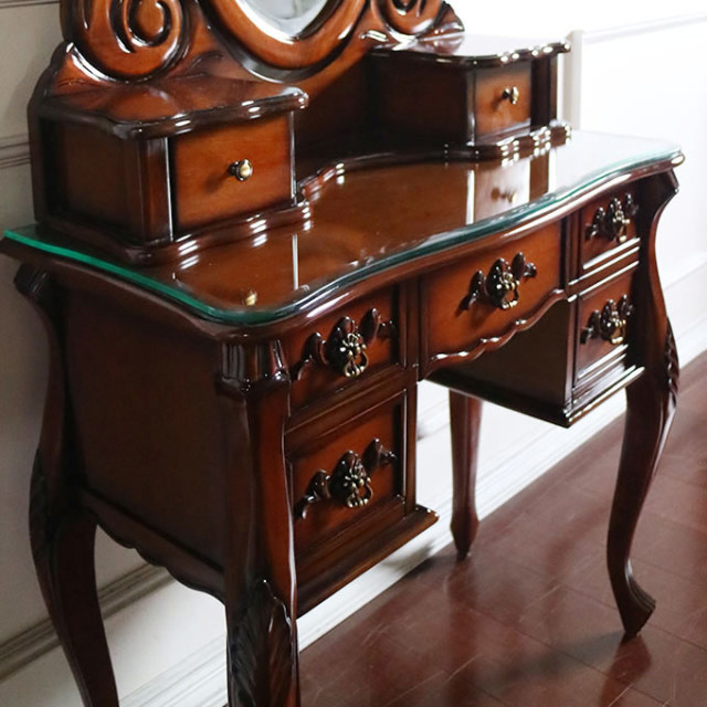 一面鏡ドレッサー ブラウン｜高級マホガニー家具VENECHIA｜おしゃれ
