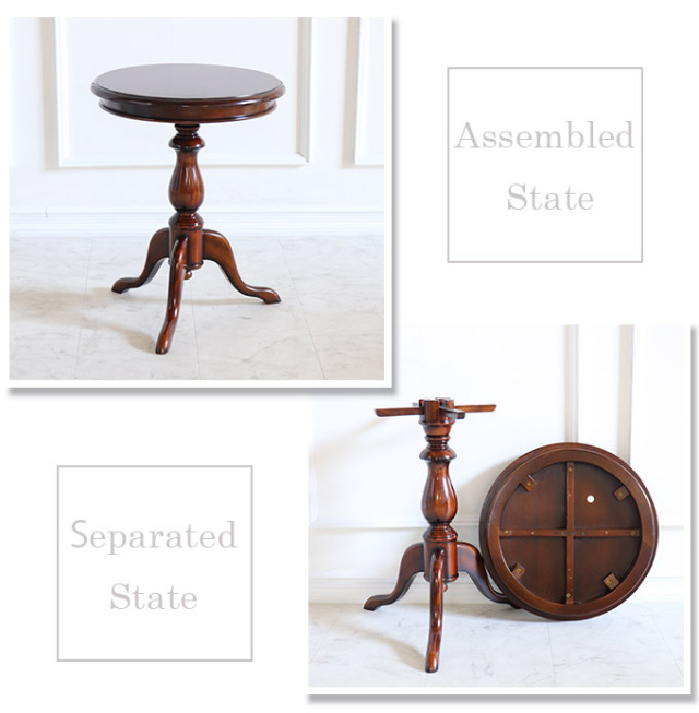 3脚コーヒーテーブル 幅50cm マホガニー材使用｜おしゃれインテリア