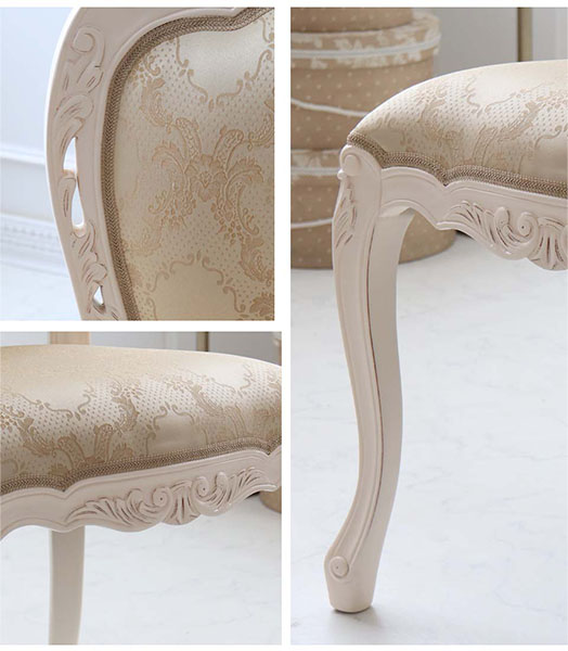 ダイニングデコチェア｜ヨーロピアンクラシックホワイト｜おしゃれ家具