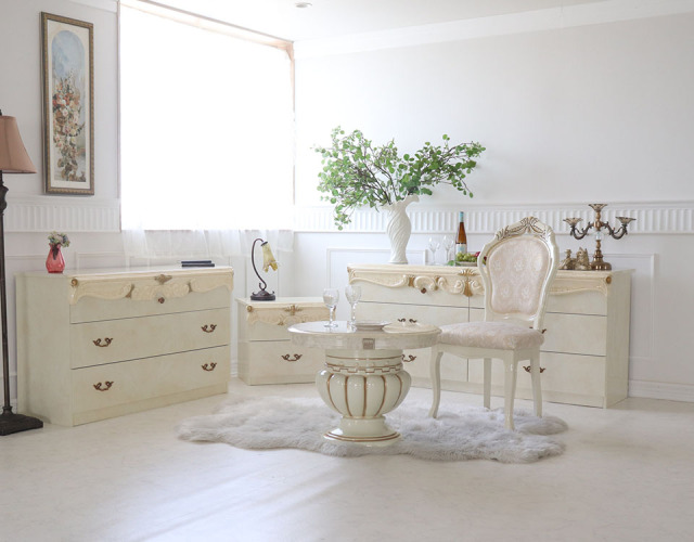 高級イタリア家具 レオナルド(REONARD) ショーケースキャビネット（3枚