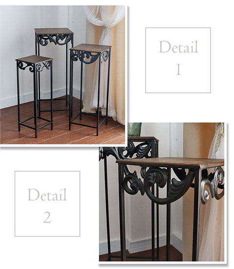 アンティーク調 木製 ネストテーブル3点セット｜Y-KAGU(輸入家具屋さん