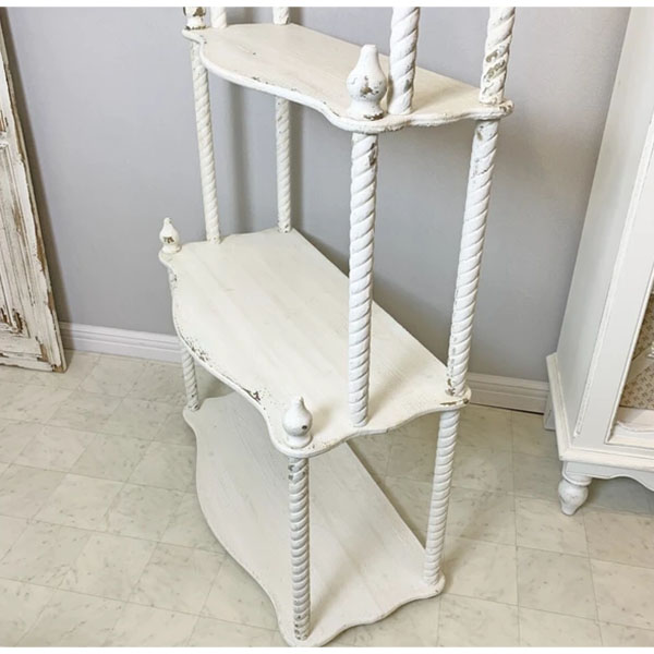 アンティーク シャビーシック 4段シェルフ オープンラック 高さ160cm