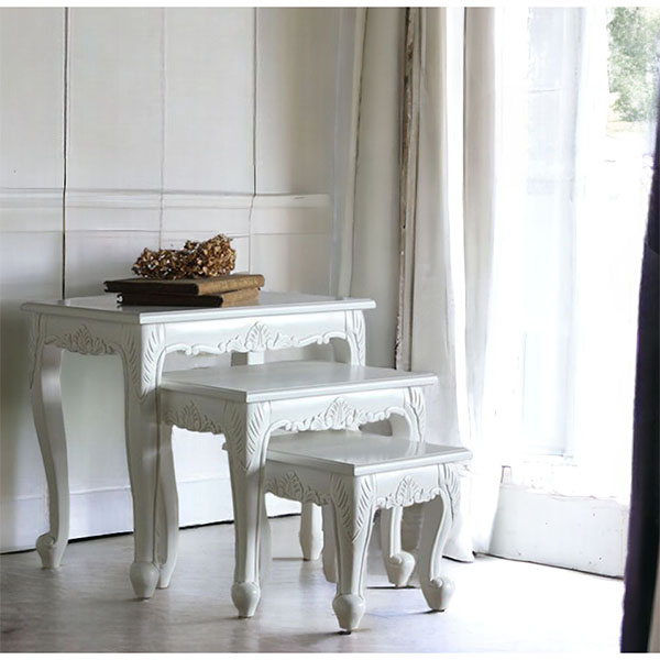 姫系家具 ヴィオレッタ・ネストテーブル3Pセット｜Y-KAGU(輸入家具屋