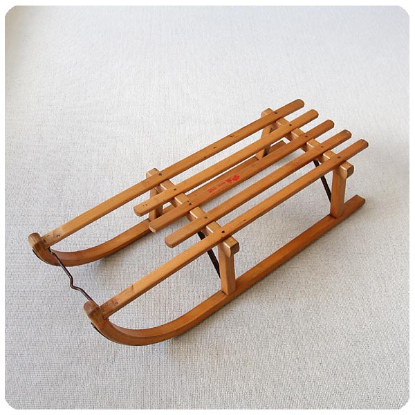 西ドイツ ヴィンテージ ソリ 木製 アンティーク そり スレッジ