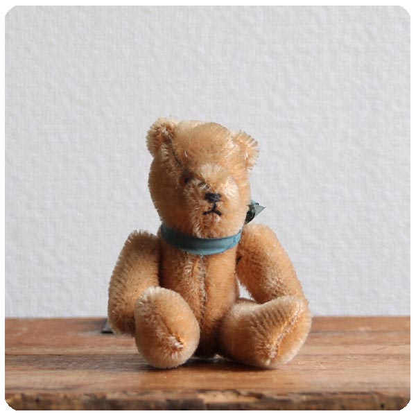 イギリス アンティーク ミニテディベア/ぬいぐるみ/蚤の市/全長約16.0